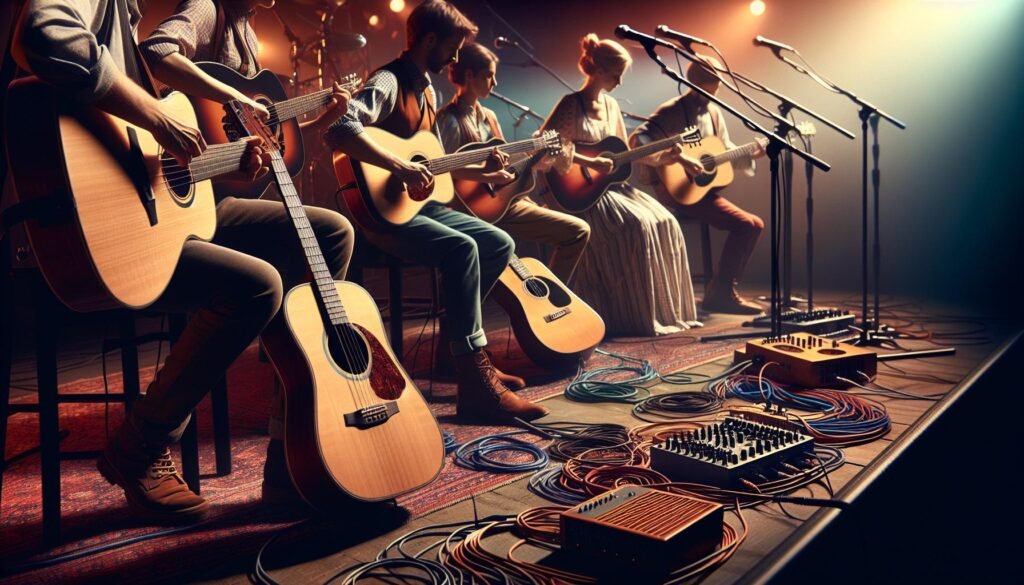 Guitares Folk Électro-Acoustiques : Performances sur Scène