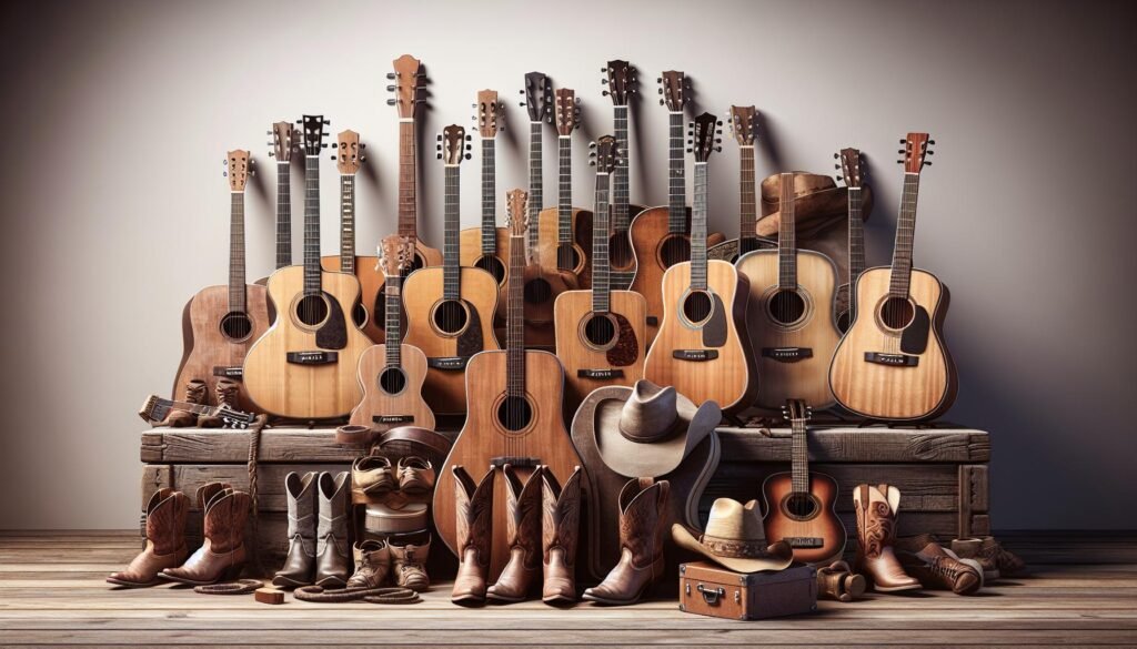 Guitares Folk pour Joueurs Inspirés par le Style Country