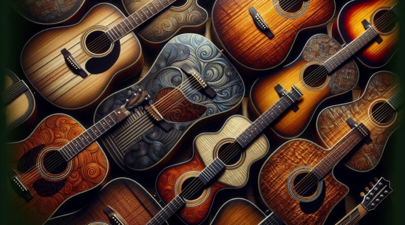 Comparatif des Guitares Folk avec Différentes Finitions de Vernis