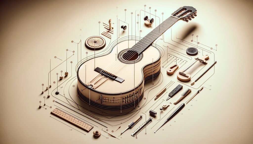 Critères ergonomiques des guitares classiques pour un jeu confortable.