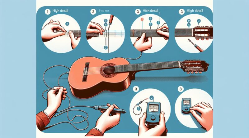 Guide étape par étape pour accorder une guitare classique.