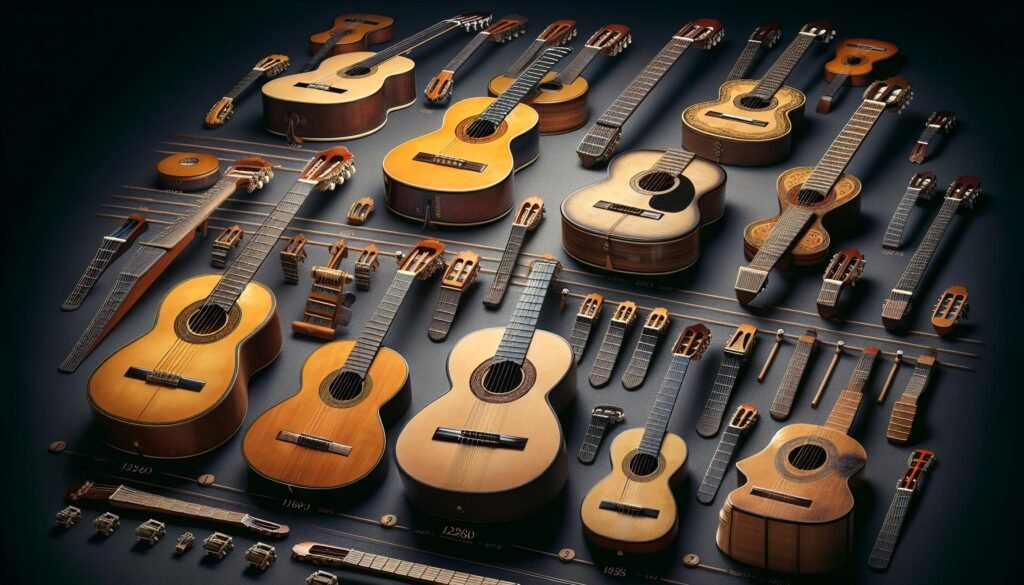 Histoire et évolution des guitares classiques.