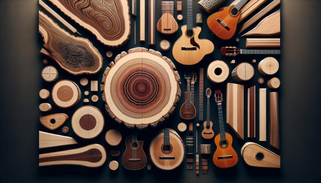 Les différents types de bois utilisés pour fabriquer des guitares classiques et leur impact sur le son.