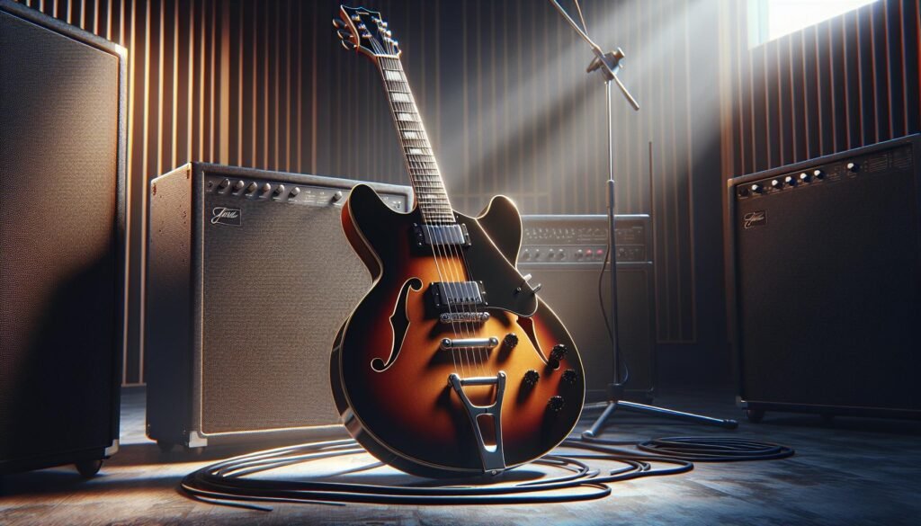 Les guitares électriques hollow body avec un manche fin pour une jouabilité rapide