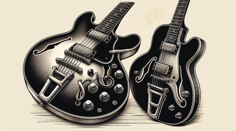 Les modèles de guitares électriques hollow body adaptés aux genres de musique blues rock