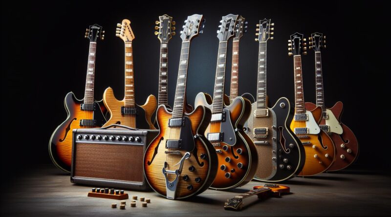 Les guitares électriques hollow body avec un circuit de tonalité polyvalent