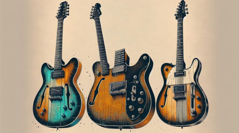Les modèles de guitares électriques hollow body adaptés aux genres de musique punk pop