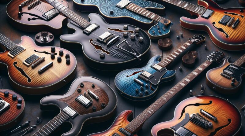Les modèles de guitares électriques hollow body pour les musiciens de rock progressif