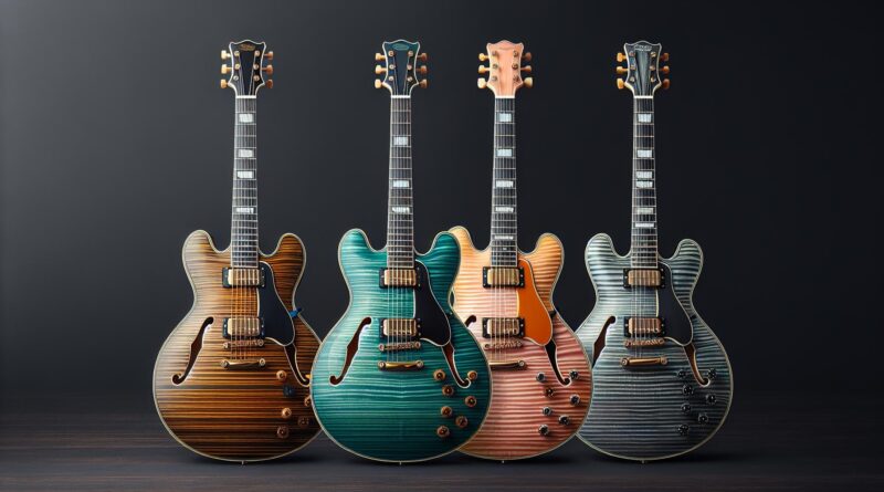 Les options de couleur les plus populaires pour les guitares électriques hollow body