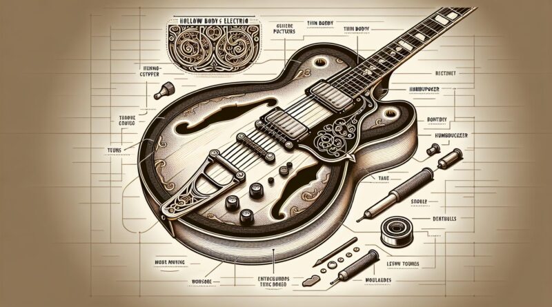 Les caractéristiques à privilégier pour une guitare électrique hollow body adaptée au style country