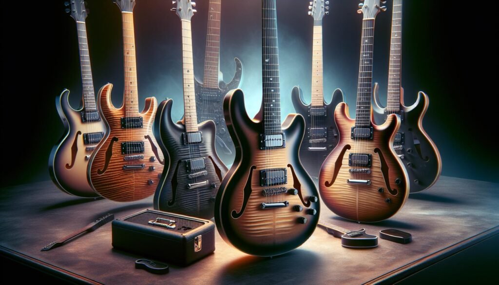 Les guitares électriques hollow body pour les musiciens qui jouent principalement en accordage drop D