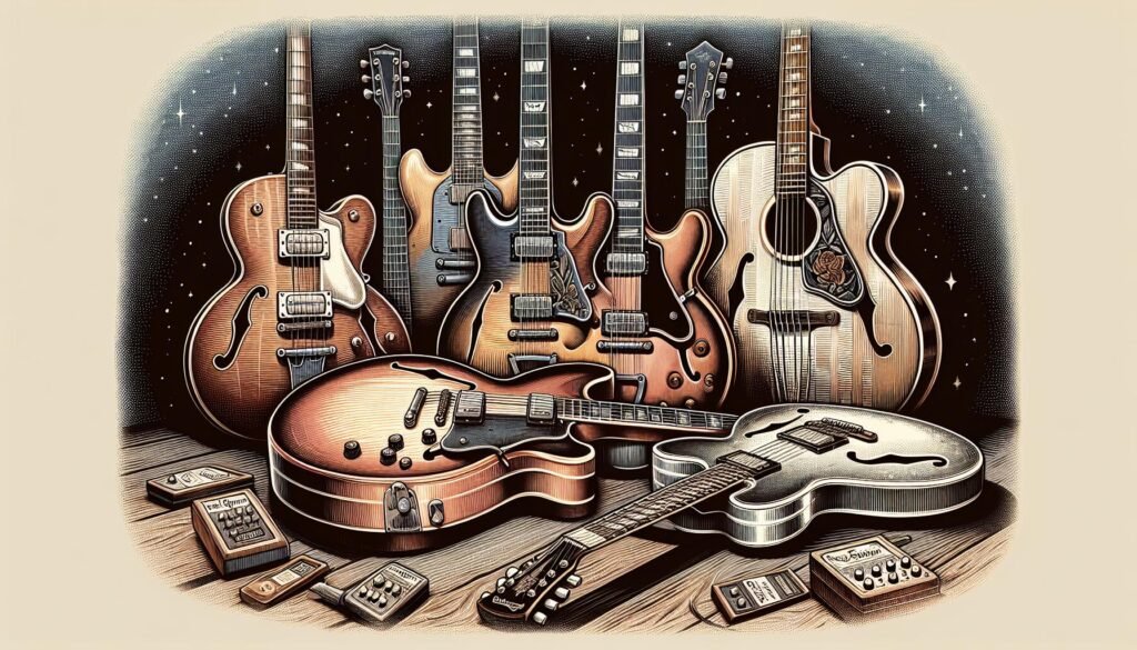 Guitares semi hollow body : comment choisir le bon modèle pour son budget
