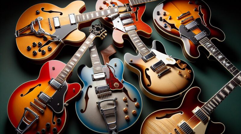 Les meilleures guitares semi hollow body avec des vibratos Bigsby