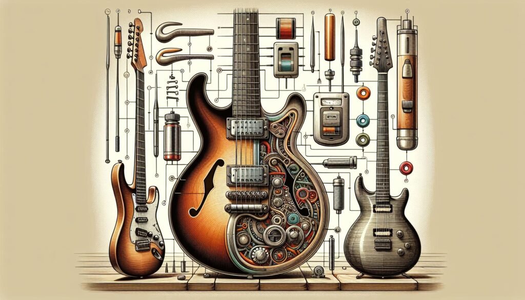 Comparatif des guitares semi hollow body pour les musiciens gauchers