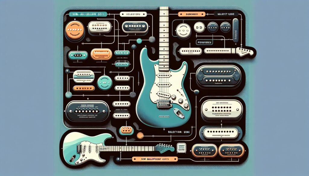 Guitares semi hollow body : guide pour choisir les meilleurs micros