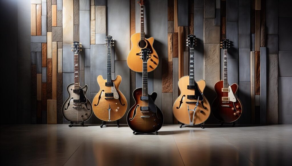 Comparatif des guitares semi hollow body pour les musiciens professionnels