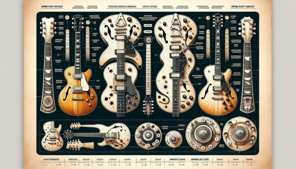 Comparaison des guitares semi hollow body à moins de 500 euros
