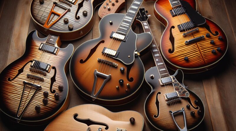 Guitares semi hollow body : guide des finitions et des matériaux