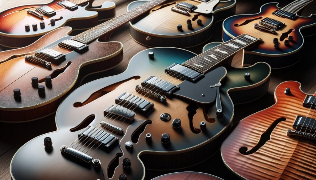 Guitares semi hollow body abordables : les meilleurs choix qualité/prix