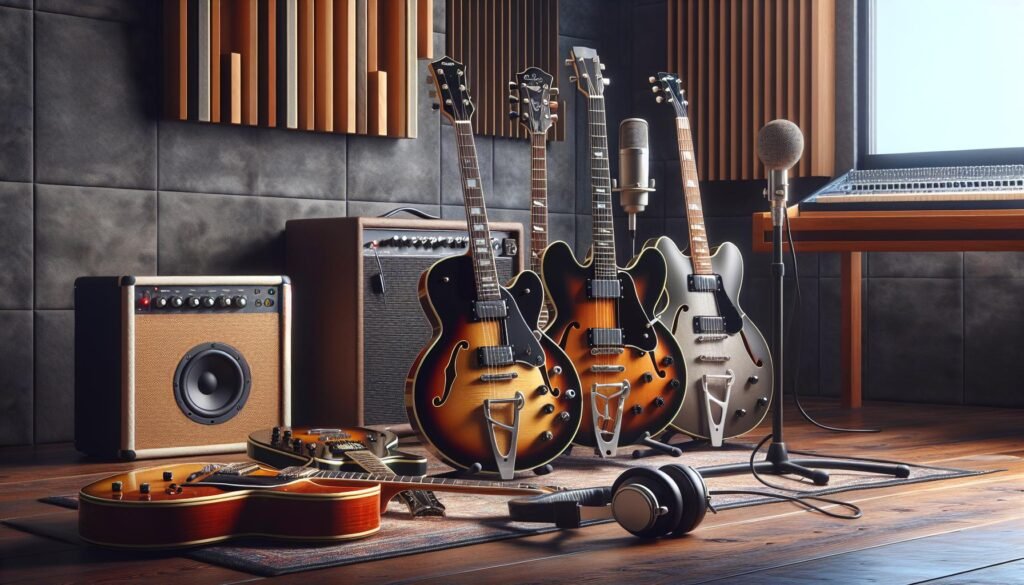 Les meilleures guitares semi hollow body pour les enregistrements home studio