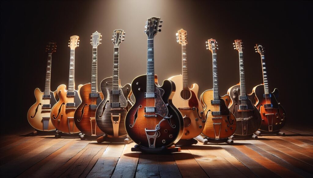 Les plus belles guitares semi hollow body du marché