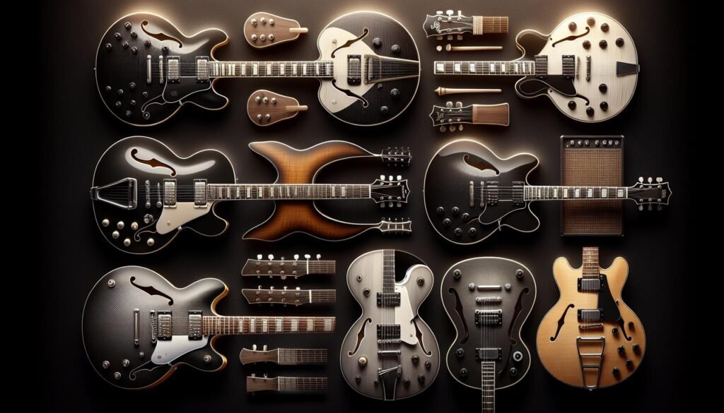Test et avis des guitares semi hollow body à moins de 1000 euros