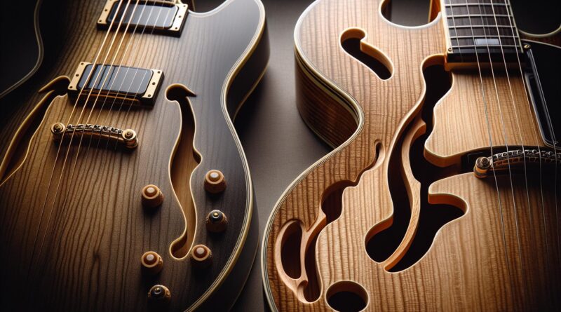 Guitares semi hollow body : quelles différences avec les guitares hollow body ?