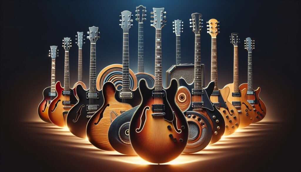 Guitares semi hollow body : les modèles avec le meilleur rapport qualité/prix
