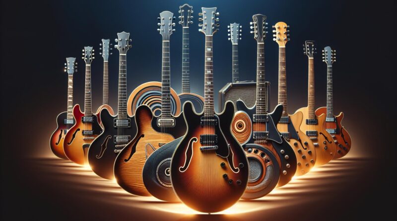 Guitares semi hollow body : les modèles avec le meilleur rapport qualité/prix