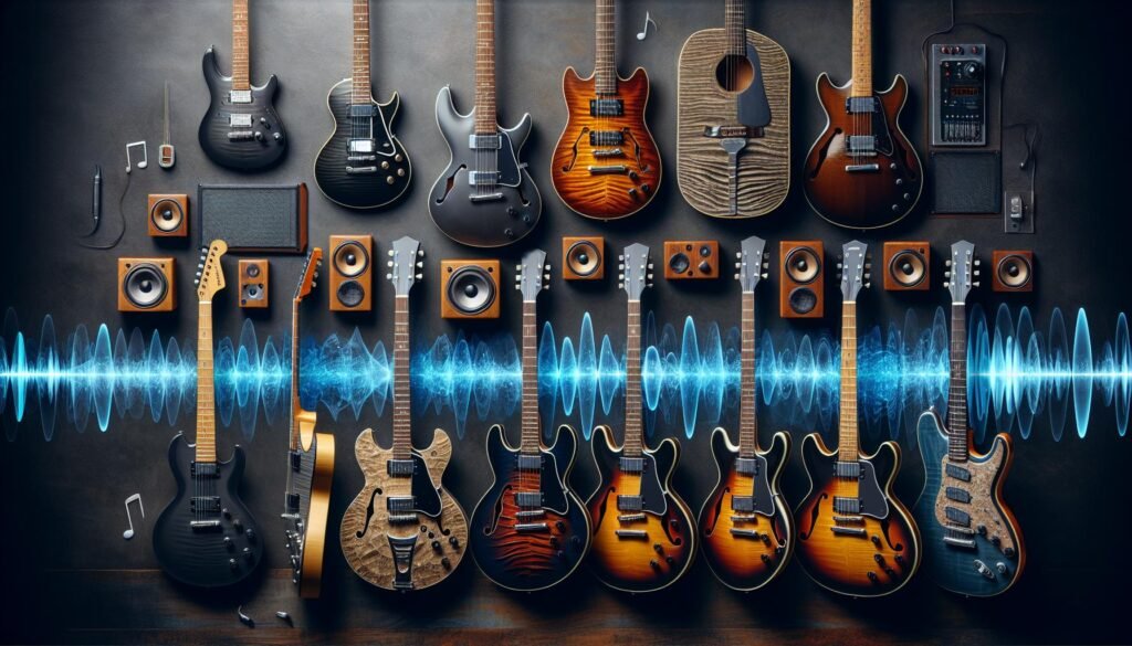 Le son unique des guitares semi hollow body : explication et exemples