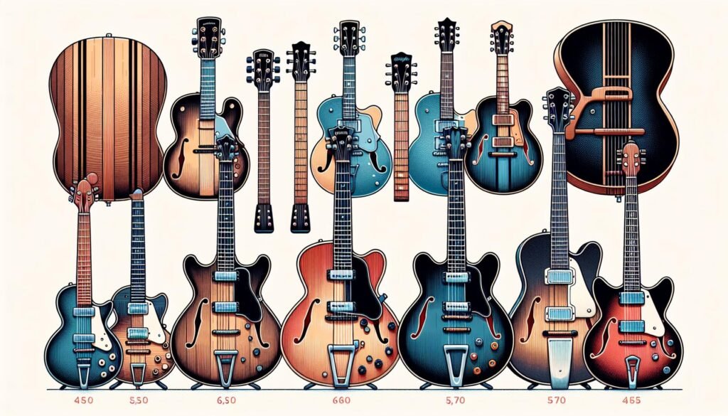 Comparatif des guitares semi hollow body pour les petites mains