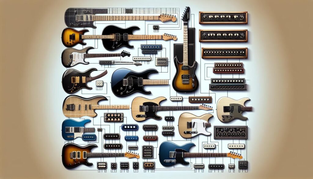 Comparatif des guitares solid body avec différents types de micros