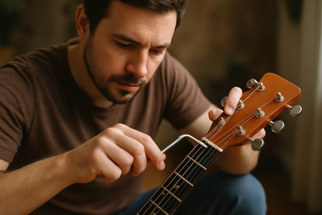 Comment régler une guitare qui frise ?