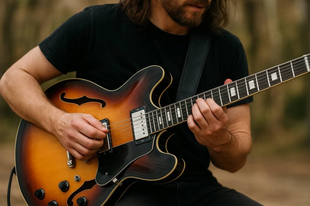 Guitares semi hollow body : les meilleurs modèles avec piezo