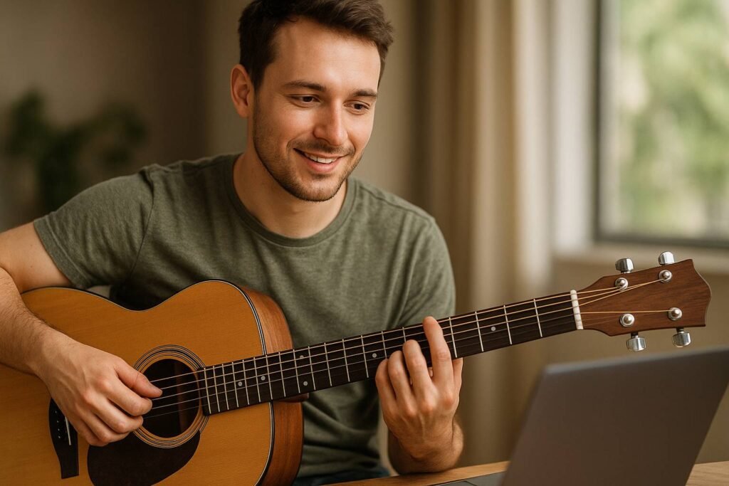 Quels sont les meilleurs cours de guitare en ligne en 2025 ?